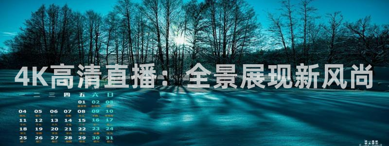 蓝鲸直播体育app下载手机版：4K高清直播：全景展现新风尚
